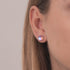 Lavender | .925 Sterling Silver | Mermaid Glass Stud Earrings